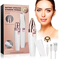 Depiladora de Cejas-Eléctrica Depiladora Cejas-2 en 1 Dispositivo de depilación de rostro femenino-Depiladora de Cejas…